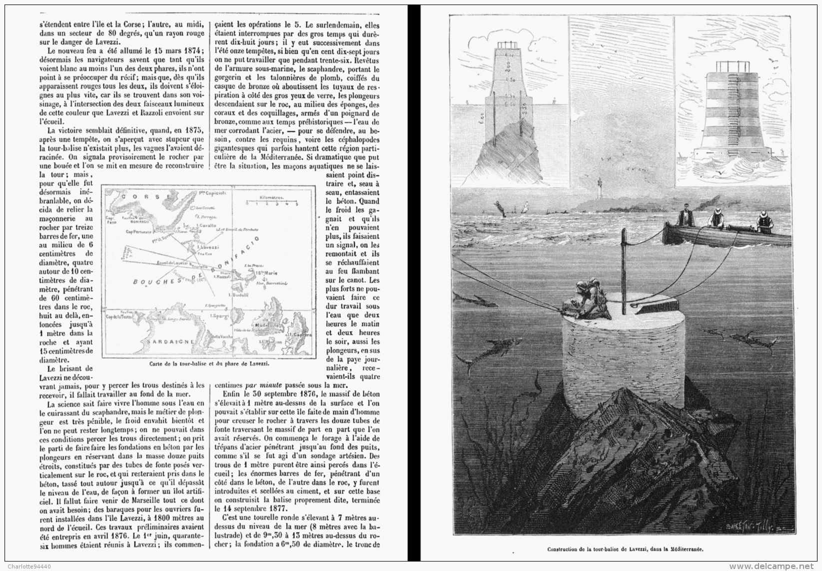 LA TOUR-BALISE De LAVEZZI   1879 - Corse