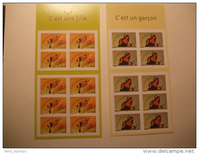 France Booklet Carnet Mnh  2004 Mi Nr 3776-3777 Birth 2 Booklets - Autres & Non Classés