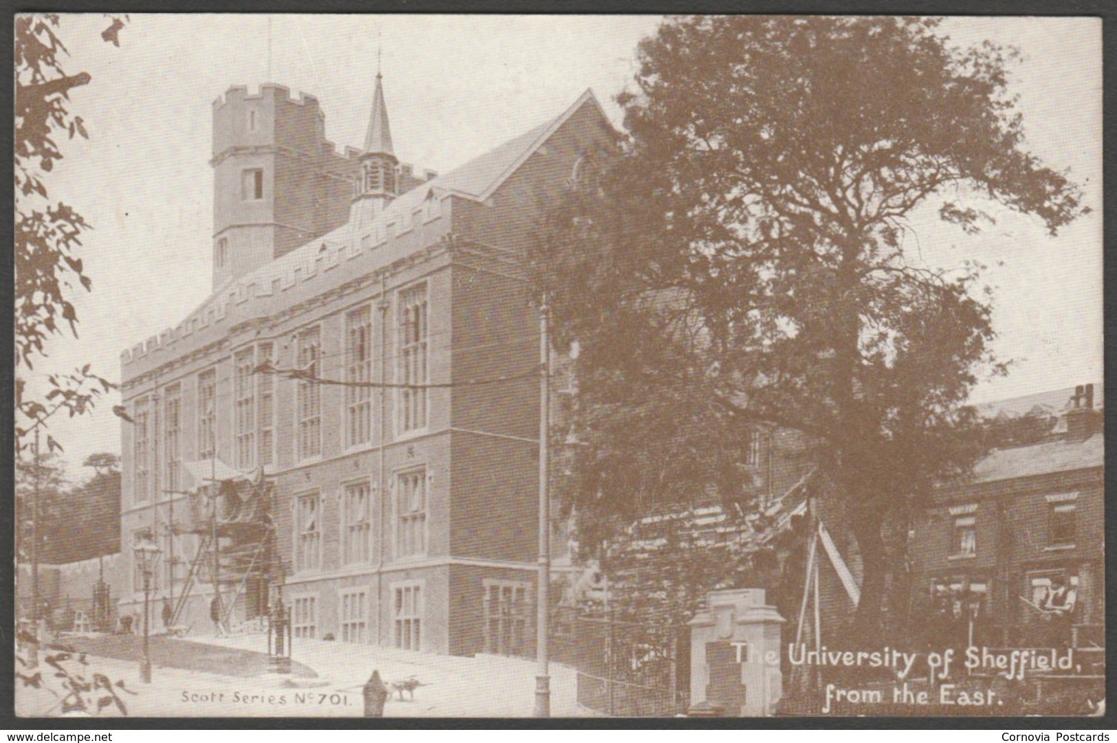 University Of Sheffield From The East, Yorkshire, C1905 - Scott Russell Postcard - Sheffield