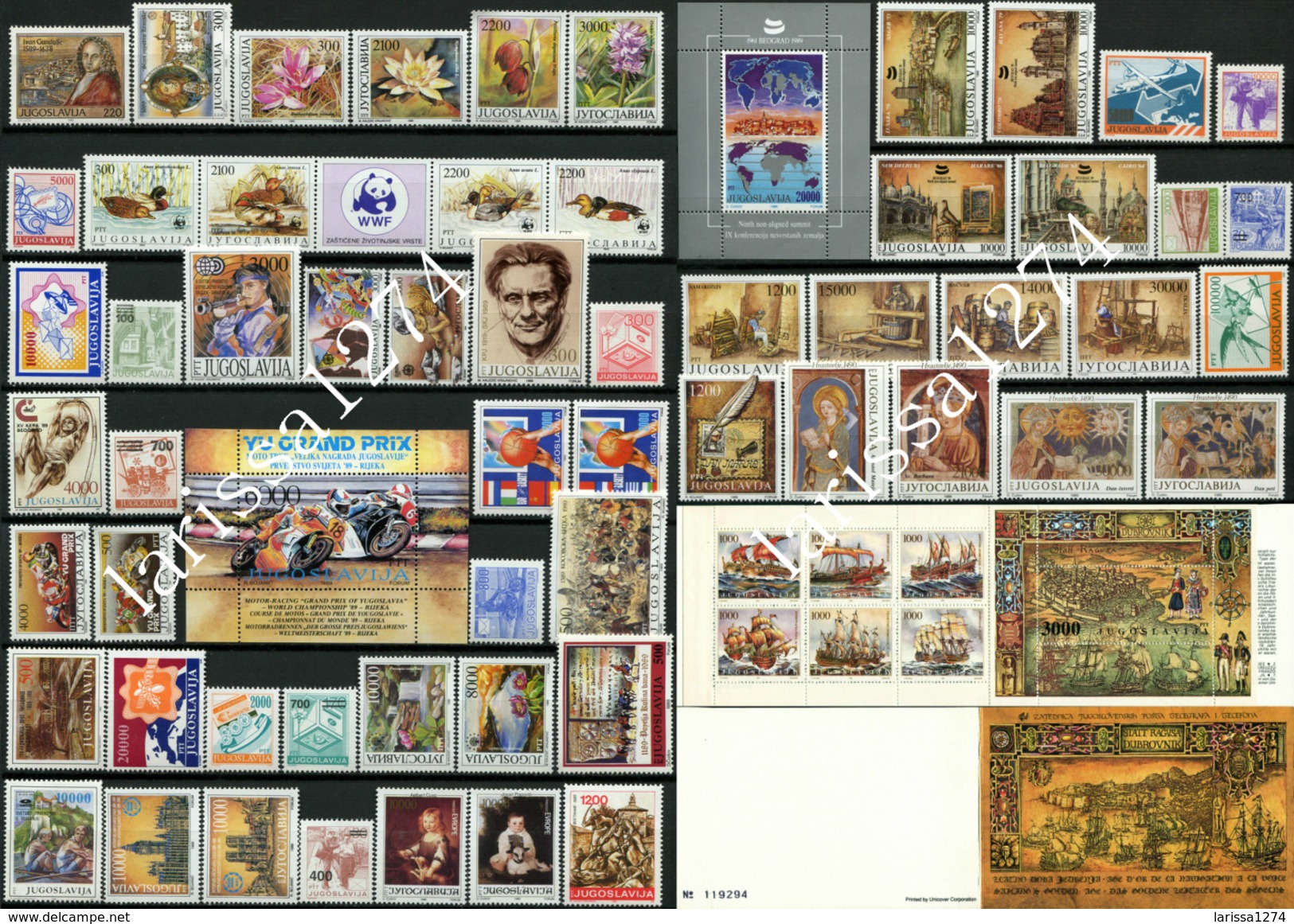 YUGOSLAVIA 1989 Complete Year Commemorative And Definitive MNH - Komplette Jahrgänge