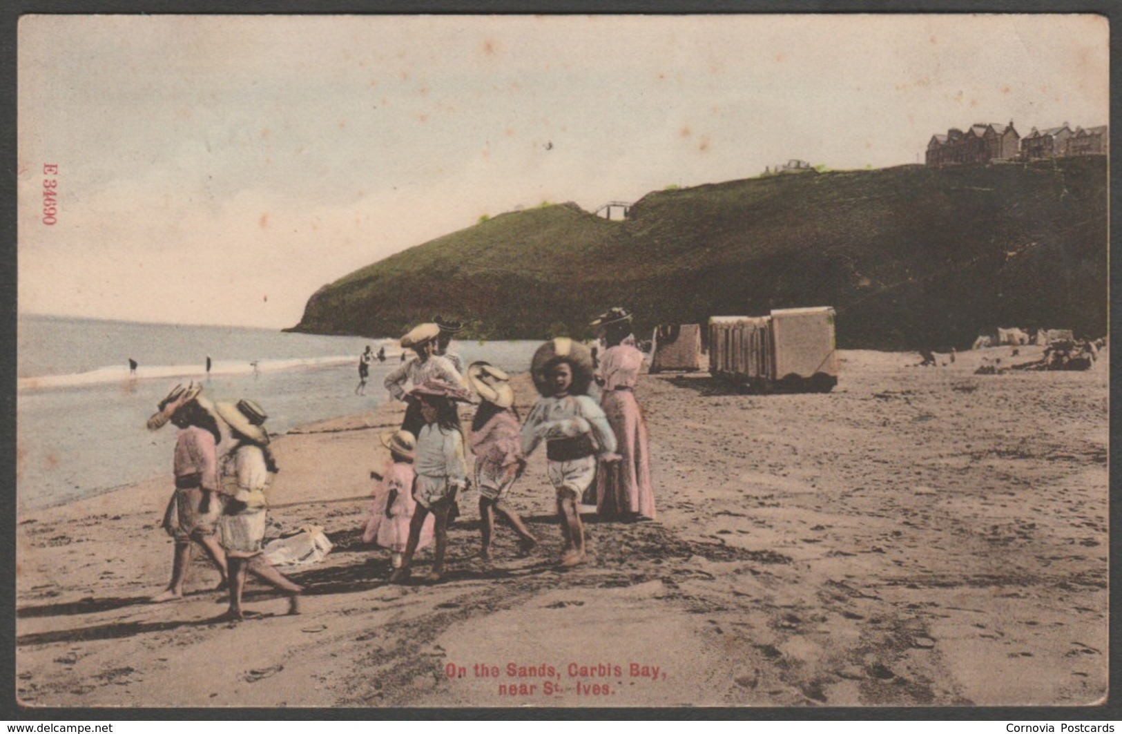 On The Beach, Carbis Bay, Cornwall, 1908 - Stengel Postcard - Other & Unclassified