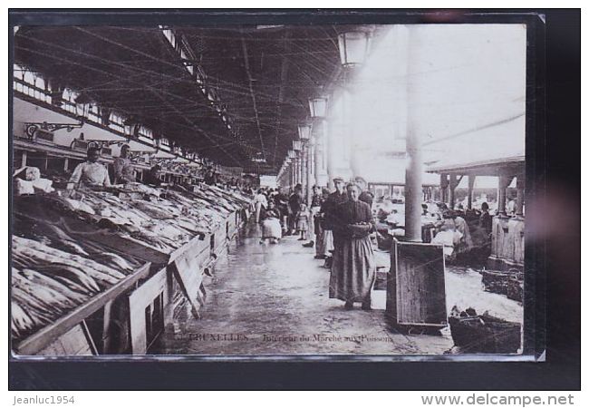 BRUXELLES PHOTO CARTE LE MARCHE AUX POISSONS         RARE - Markten