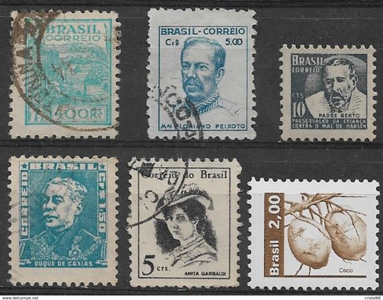 BRESIL - Lot De 6 Timbres - Neufs & Oblitérés - Colecciones & Series