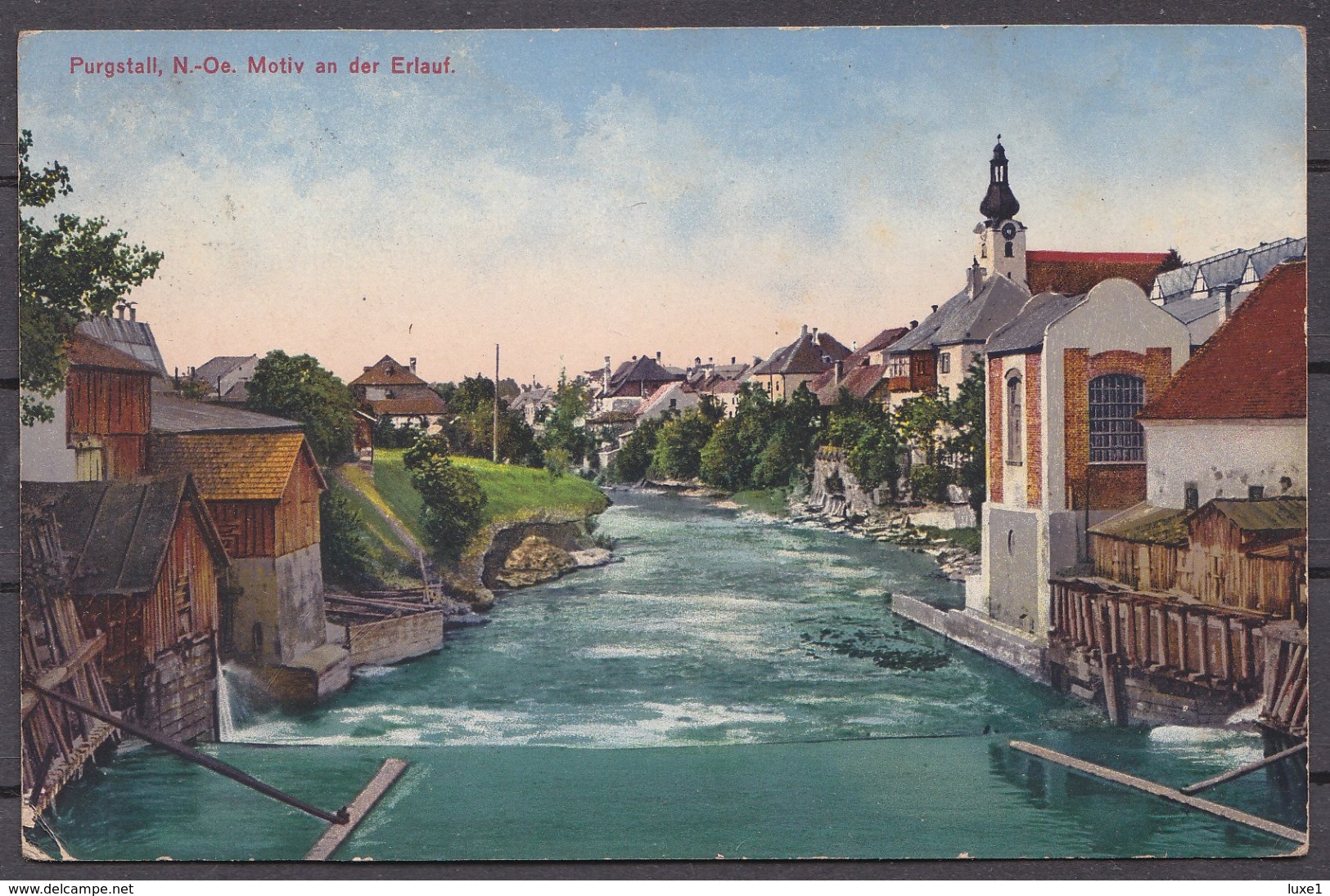 AUSTRIA ,  PURGSTALL  ,  OLD  POSTCARD - Purgstall An Der Erlauf