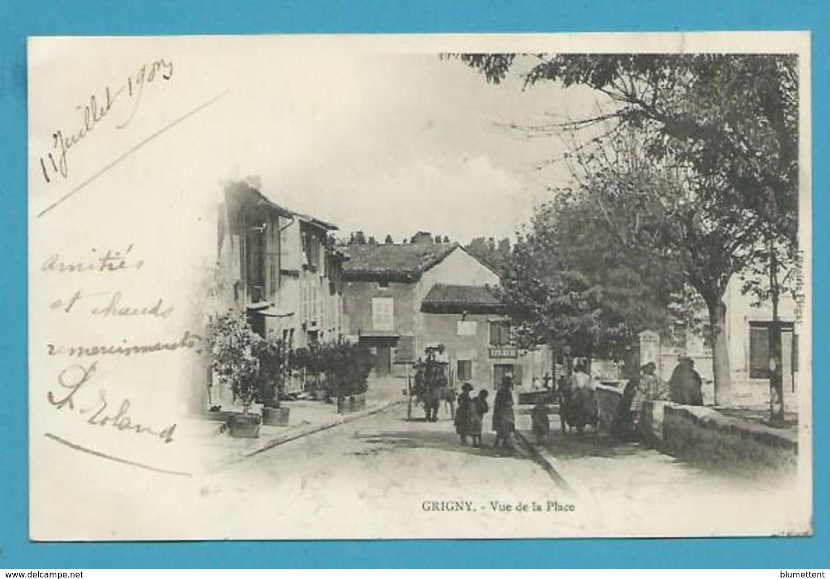 CPA Précurseur - Vue De La Place GRIGNY 69 - Grigny