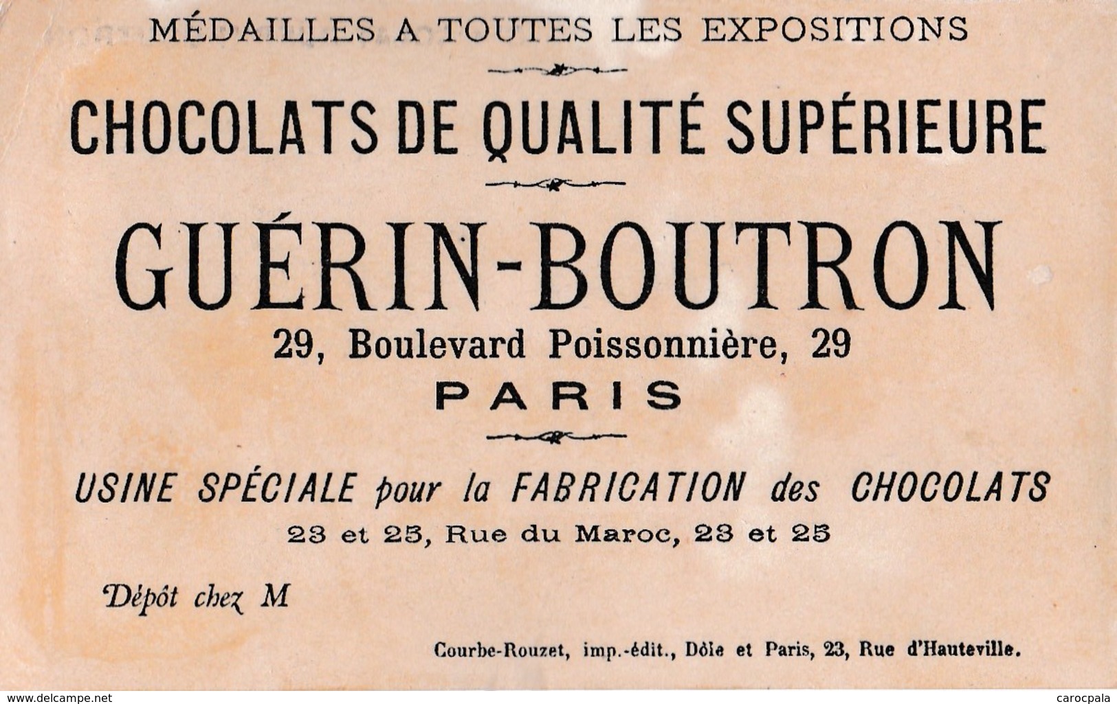 Chromo 1900 Chocolat Guérin Boutron : 2 Scaphandres Se Mirent à La Recherche ( Scaphandriers) - Guerin Boutron