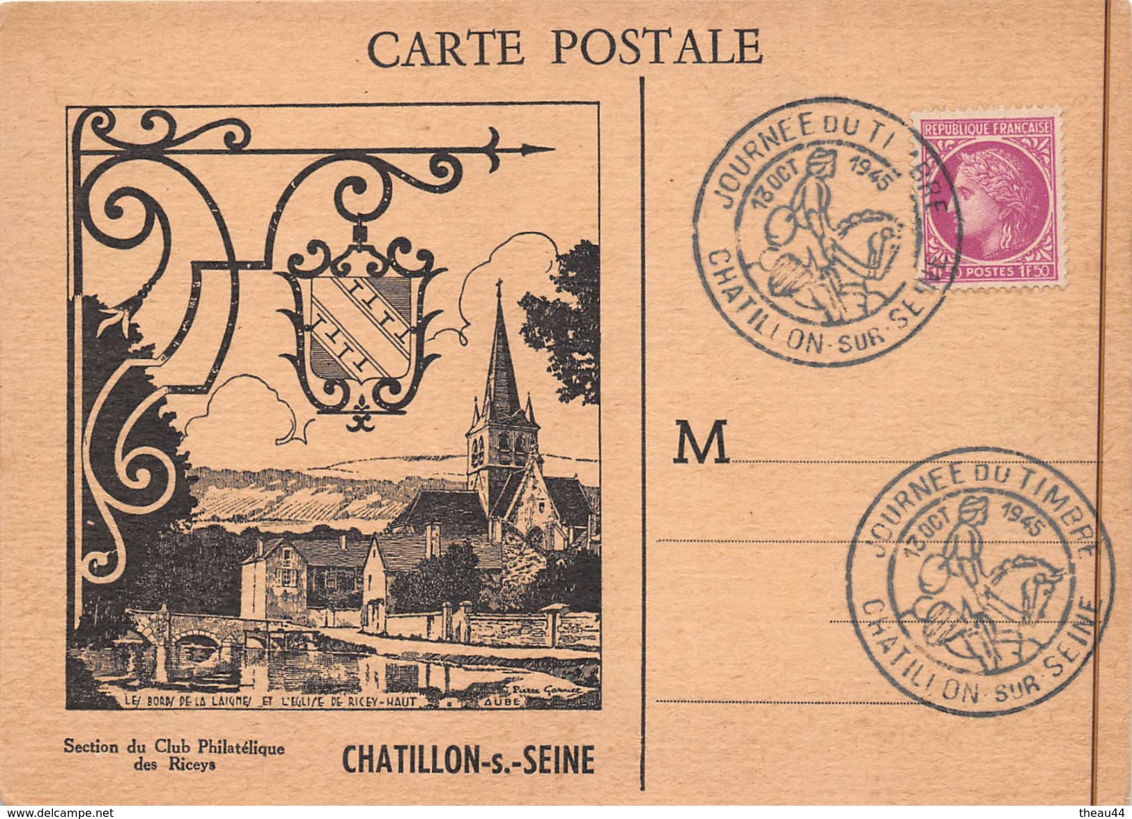 ¤¤  -  CHATILLON-sur-SEINE   -  Carte Editée Pour La Journée Du Timbre   -  ¤¤ - Chatillon Sur Seine