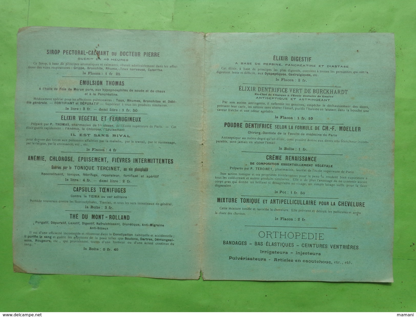 Couverture Seule De Cahier -pub Pharmacie Parisienne -thomas A Toulouse Appartenant A Rene Gadave - Protège-cahiers