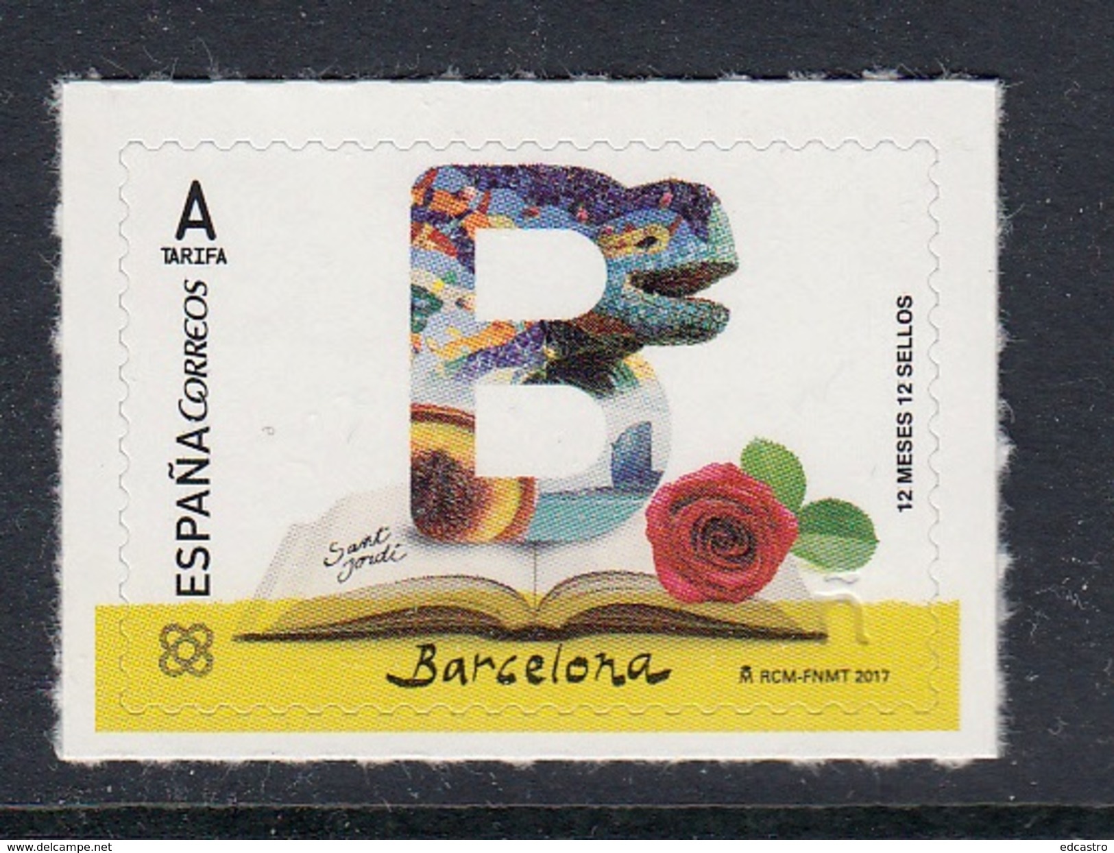 SPAIN ESPAGNE 2017 12 MONTH 12 STAMPS BARCELONA - Ungebraucht