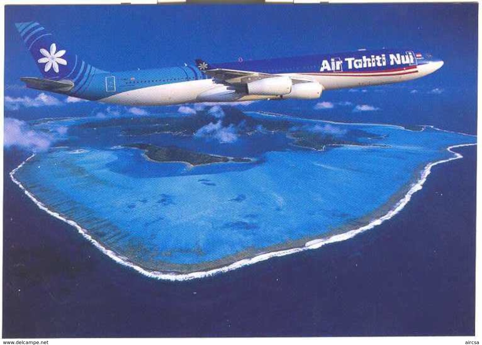 Aviation Postcard- AIR TAHITI NUI Airbus 340  (SET-3) - 1946-....: Moderne