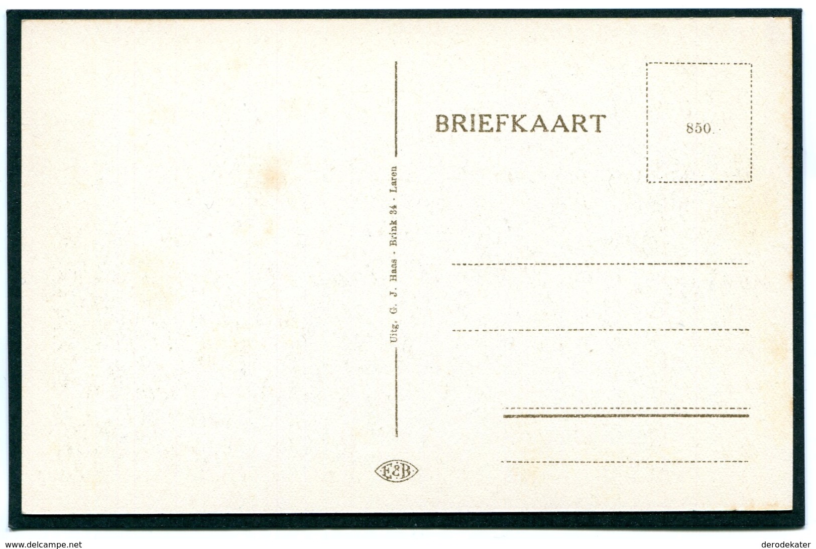 DE WITTE BERGEN LAREN.BRIEFKAART 850.UITG.G.J.HAAS.ONGELOPEN.GOEDE STAAT.FRAAI! - Laren (NH)