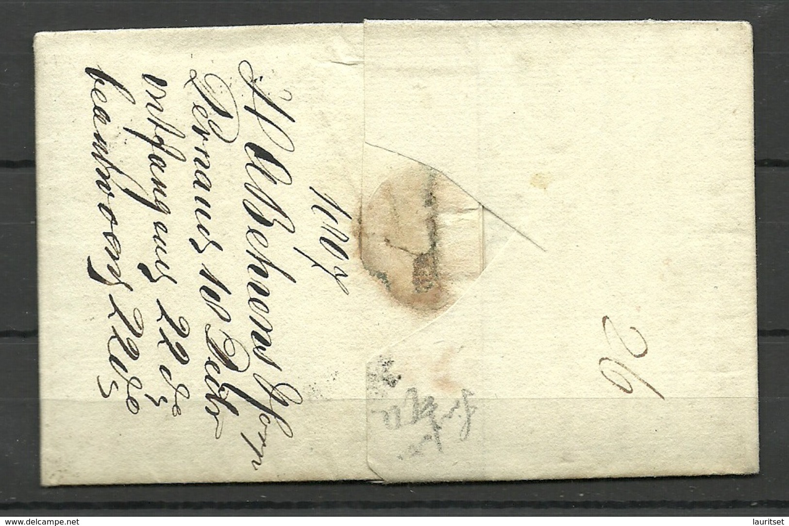 Estand Estonia 1807 Brief PERNAU Line Cancel To RIGA Latvia - Estland