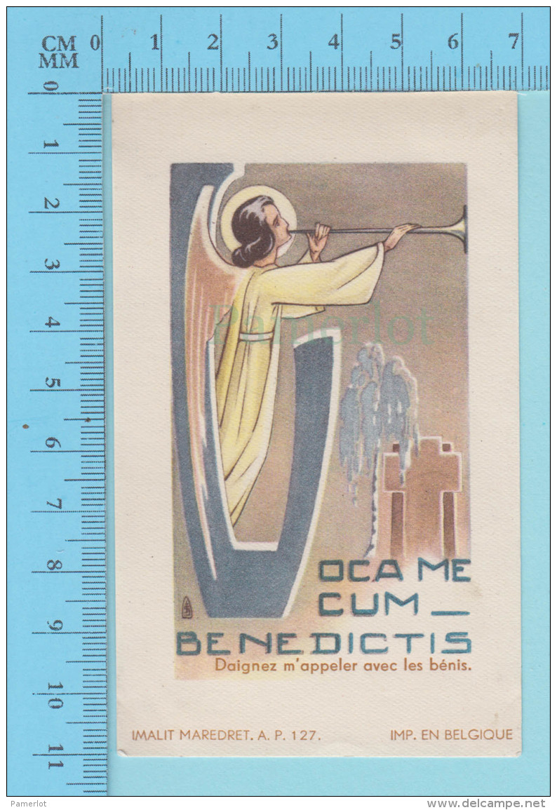 Imalit 127 -  Oca Me Cum Benedictis - Holy Card Image Pieuse Santini - 2 Scans - Images Religieuses