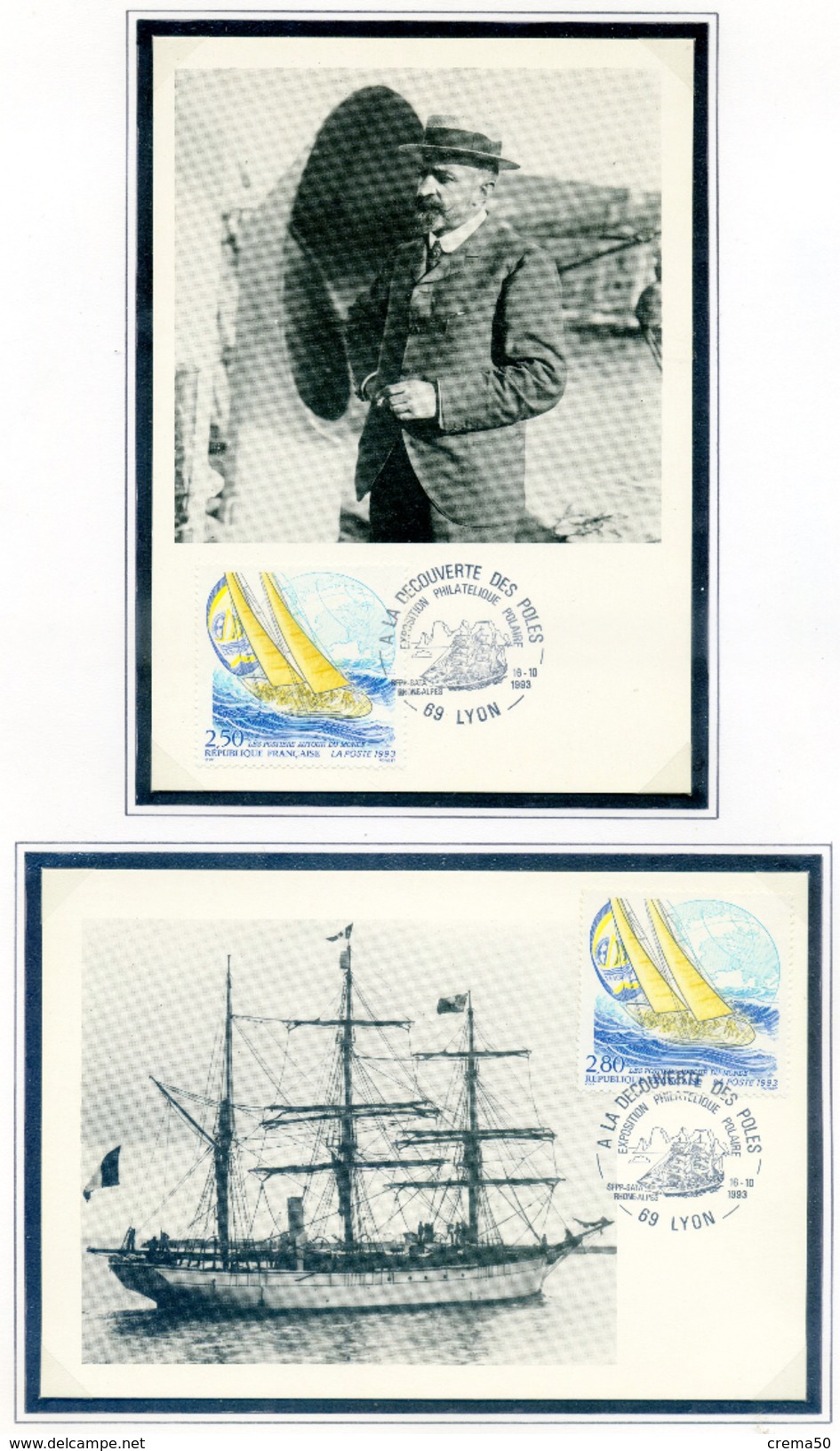 Lot De 9 Cartes Modernes De Jean Baptiste CHARCOT Avec Le POURQUOI PAS - TAAF : Terres Australes Antarctiques Françaises