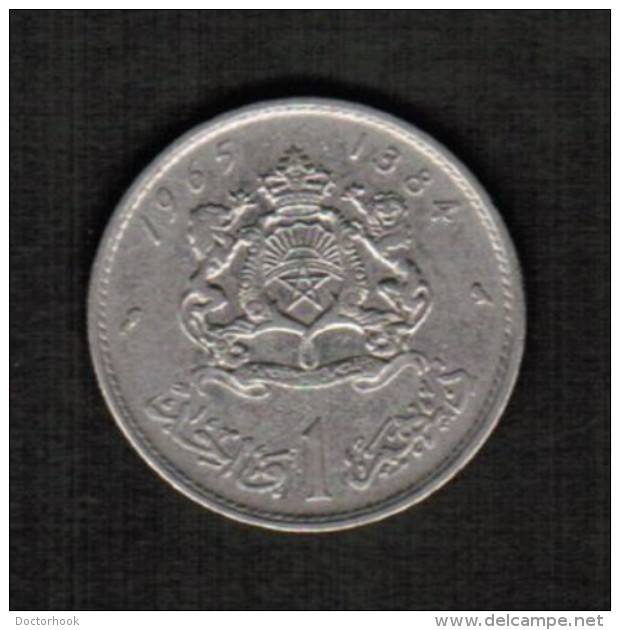 MOROCCO  1 DIRHAM 1965 (AH 1384) (Y # 56) - Marocco