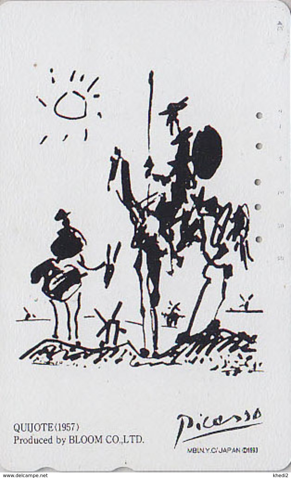 Télécarte Japon - PEINTURE ESPAGNE - PICASSO - DON QUICHOTE & CHEVAL - SPAIN PAINTING Japan Phonecard Tarjeta Tel  1648 - Pintura