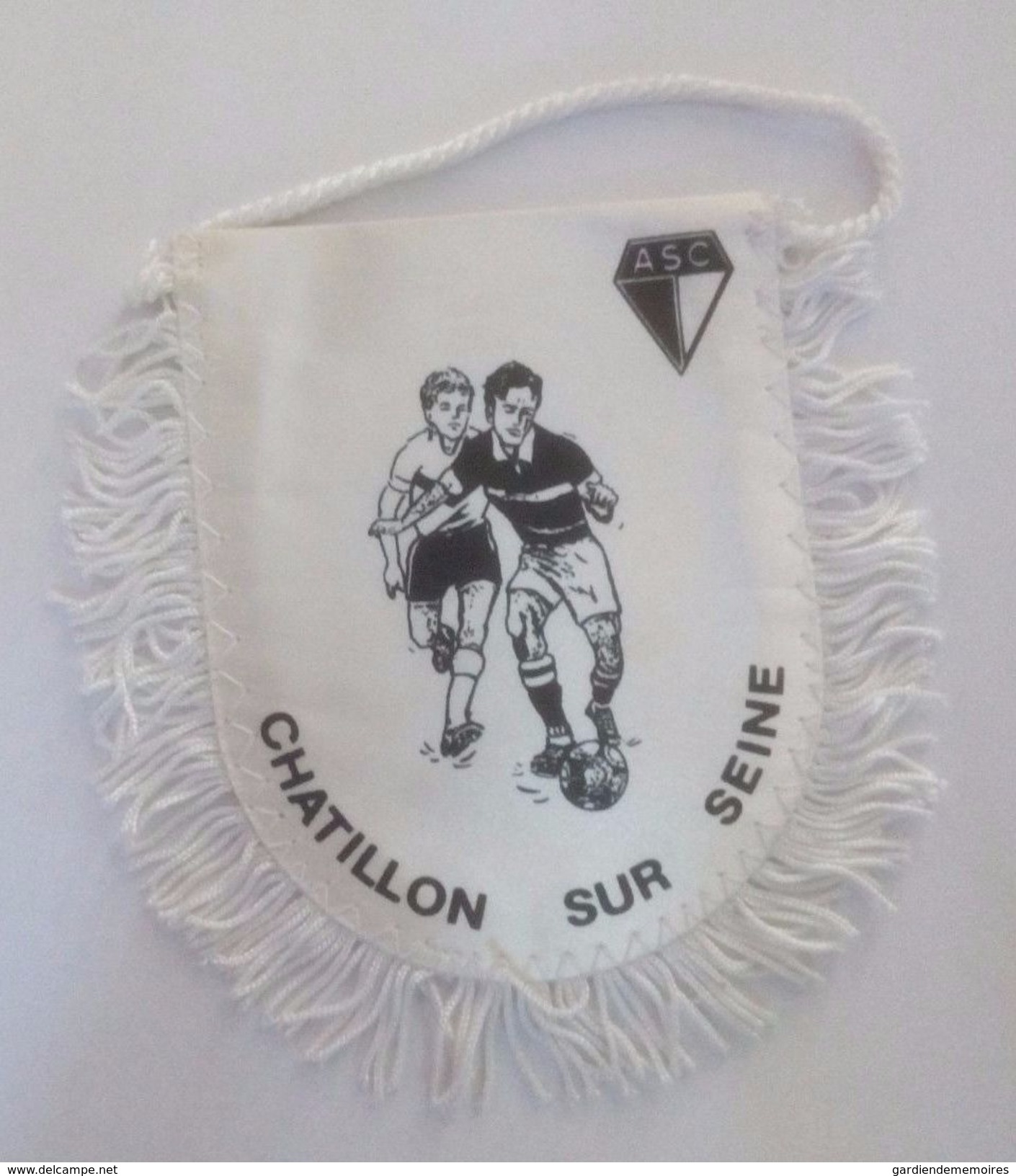 Ancien Fanion De Football - ASC Chatillon Sur Seine - Apparel, Souvenirs & Other