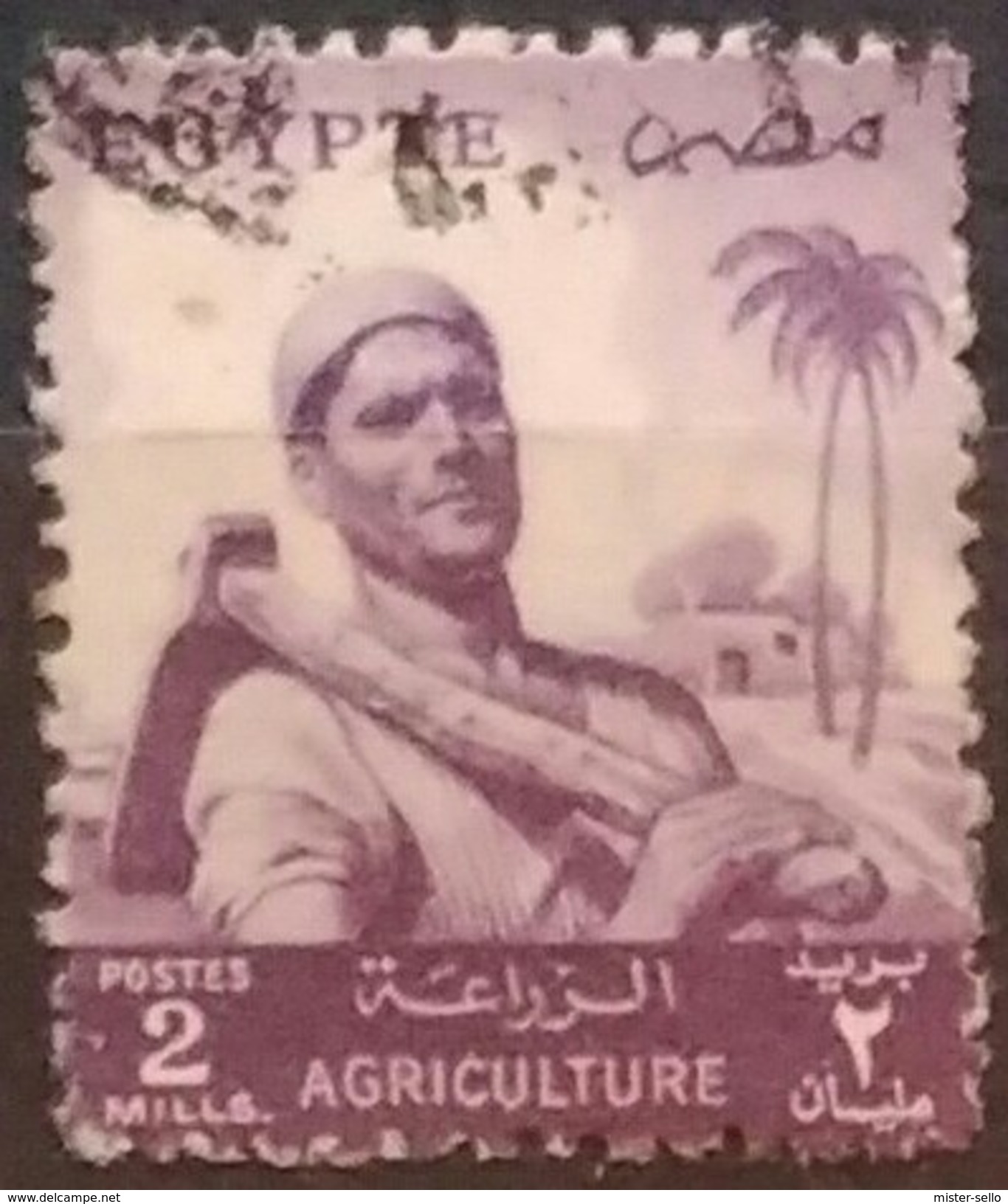 EGIPTO 1954 -1955 Serie Basica. Agricultor. USADO - USED. - Usados