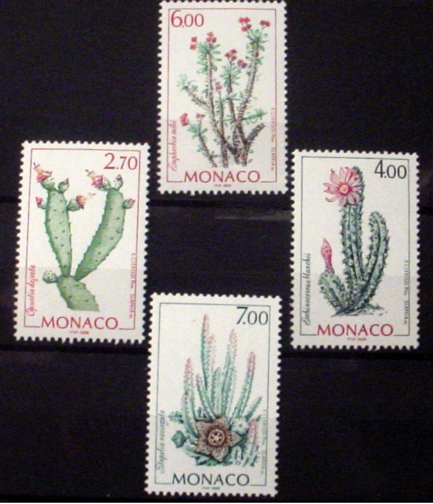 MONACO # 2086-2089.  Flowering Cacti.  MNH (**) - Unused Stamps