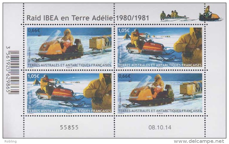 Antarctic.T.A.A.F.2014.Sheets.4v.Raid Ibea/Terre Adelie.MNH.22334 - Andere & Zonder Classificatie