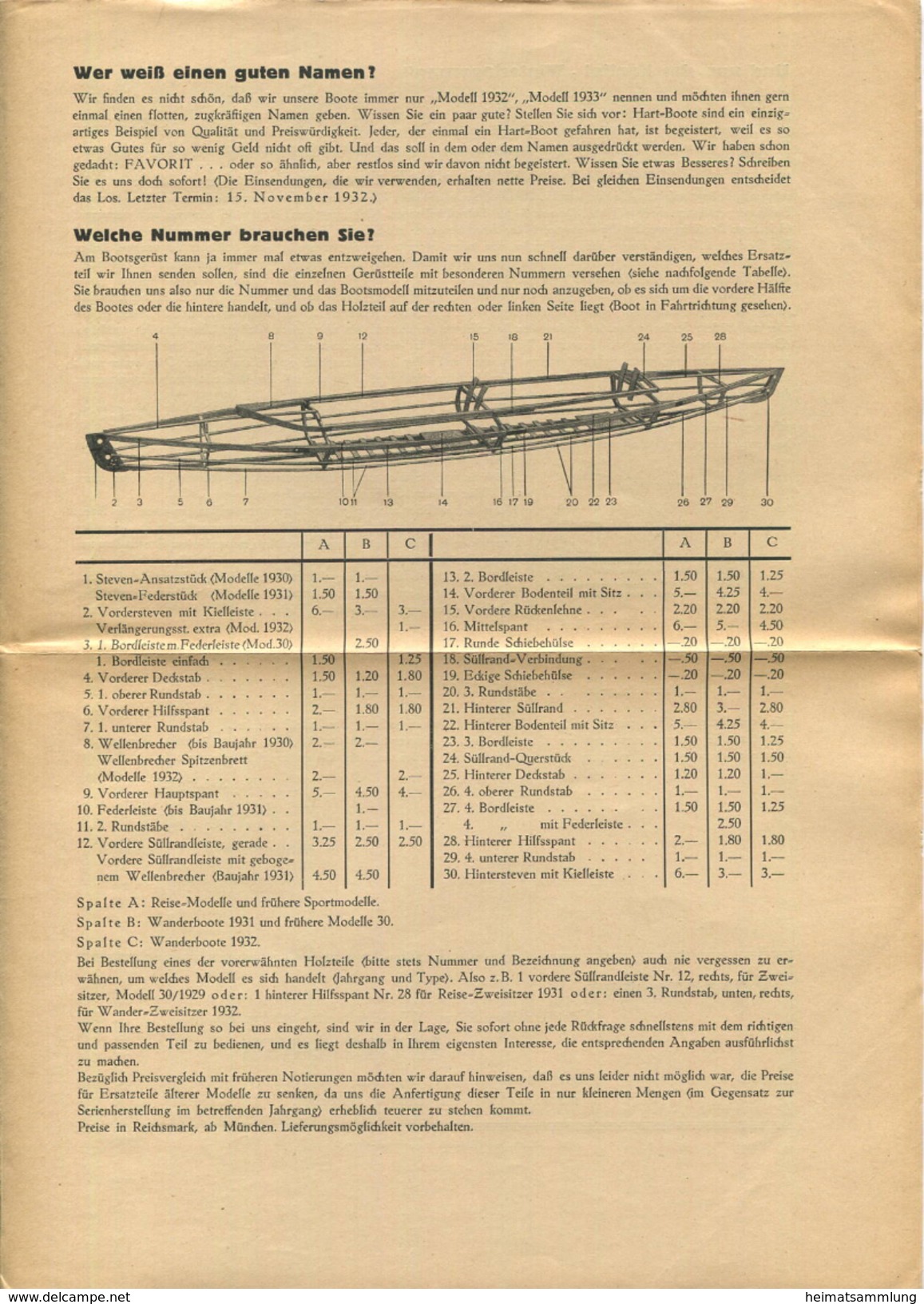 Hart-Mitteilungen Oktober 1932 Nr. 3 - Faltblatt Mit 3 Abbildungen - Mit Sportgruss Hans Hart - Sports