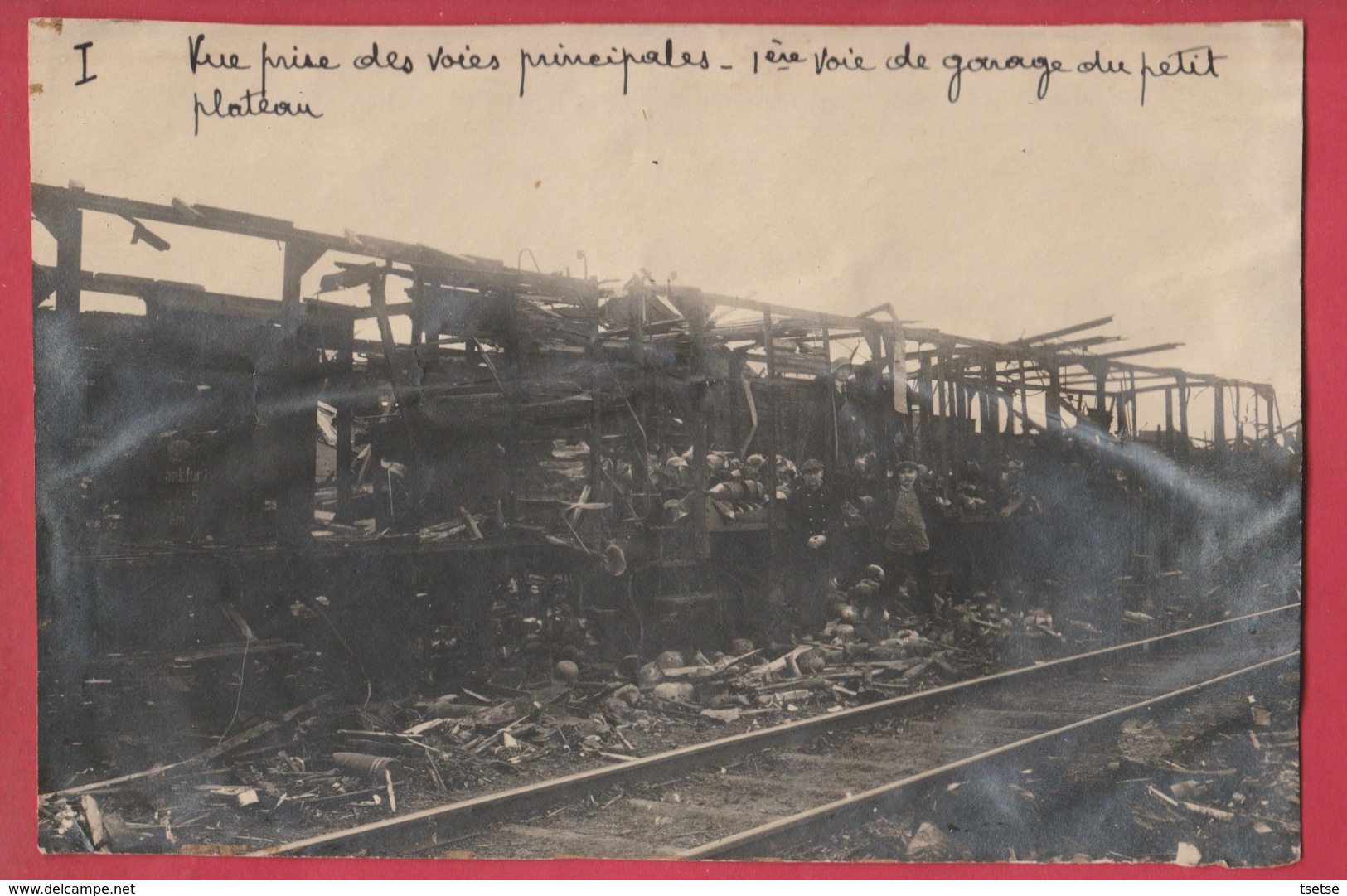 Identifié à Luttre - Bombardement De Convoi Ferroviaire En 1944 - 1- Photo 15 Cm /10 Cm ... Document Unique - Weltkrieg 1939-45