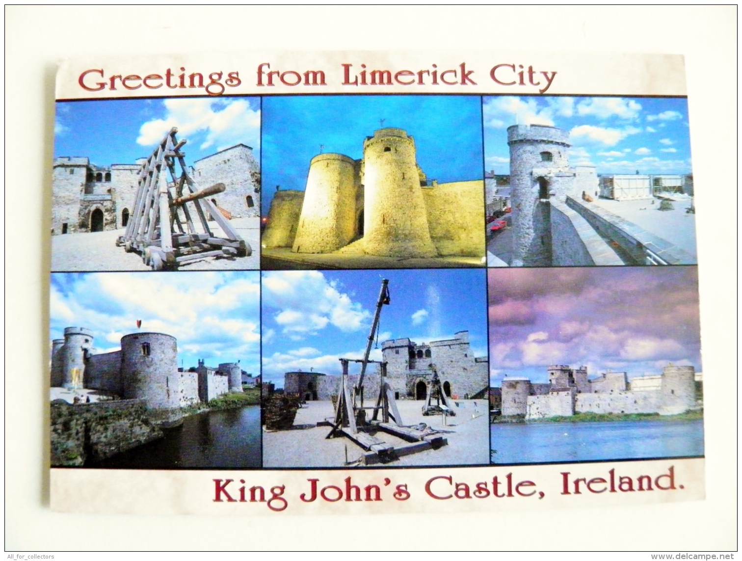Post Card From Eire Ireland To Germany 1996 Limerick City King John's Castle - Brieven En Documenten