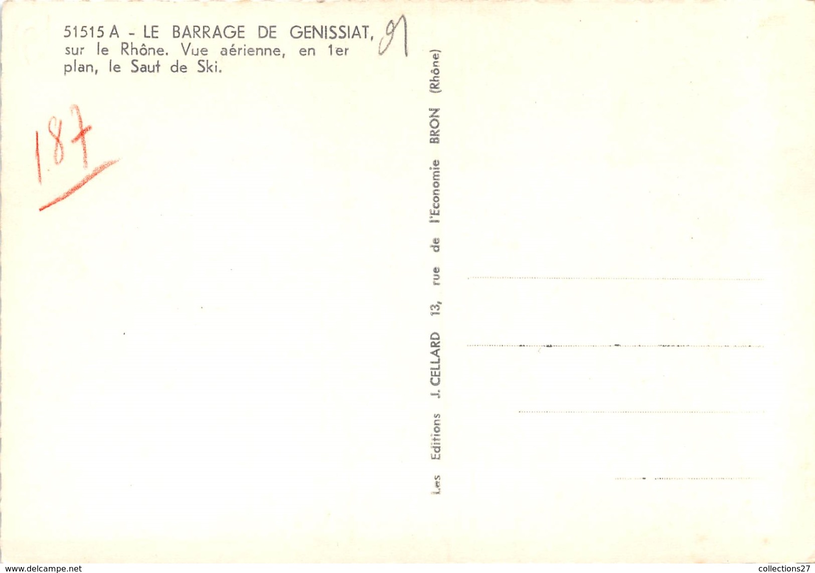 01-GENISSIAT- LA BARRAGE VUE AERIENNE , EN 1er PLAN , LE SAUT DE SKI - Génissiat