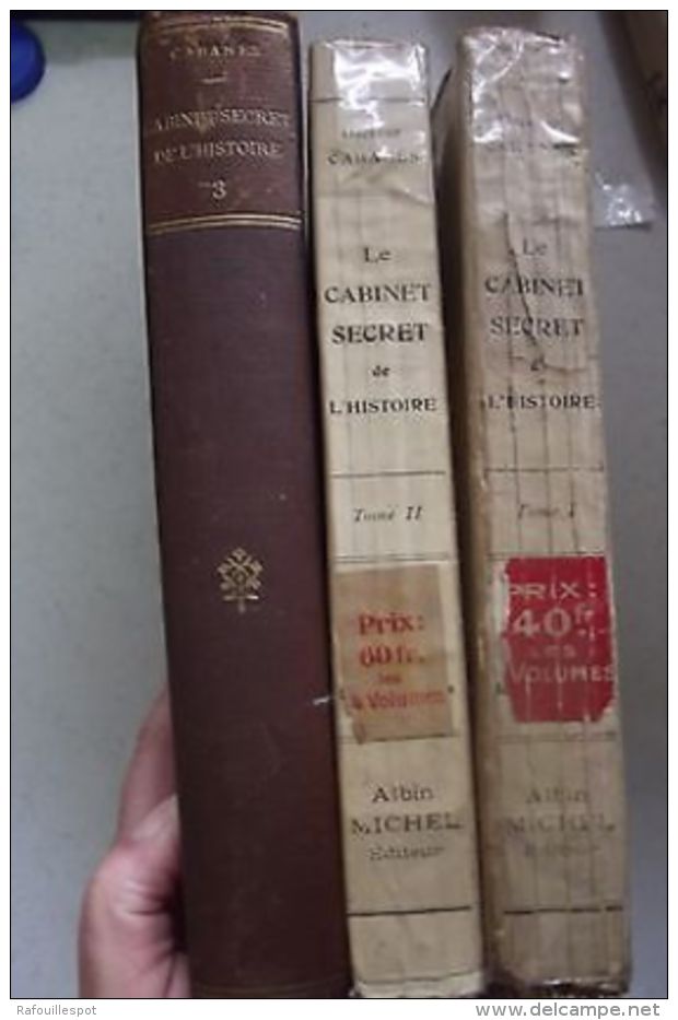 Le Cabinet Secret De L'histoire  Cabanes 3 Vol - Other & Unclassified