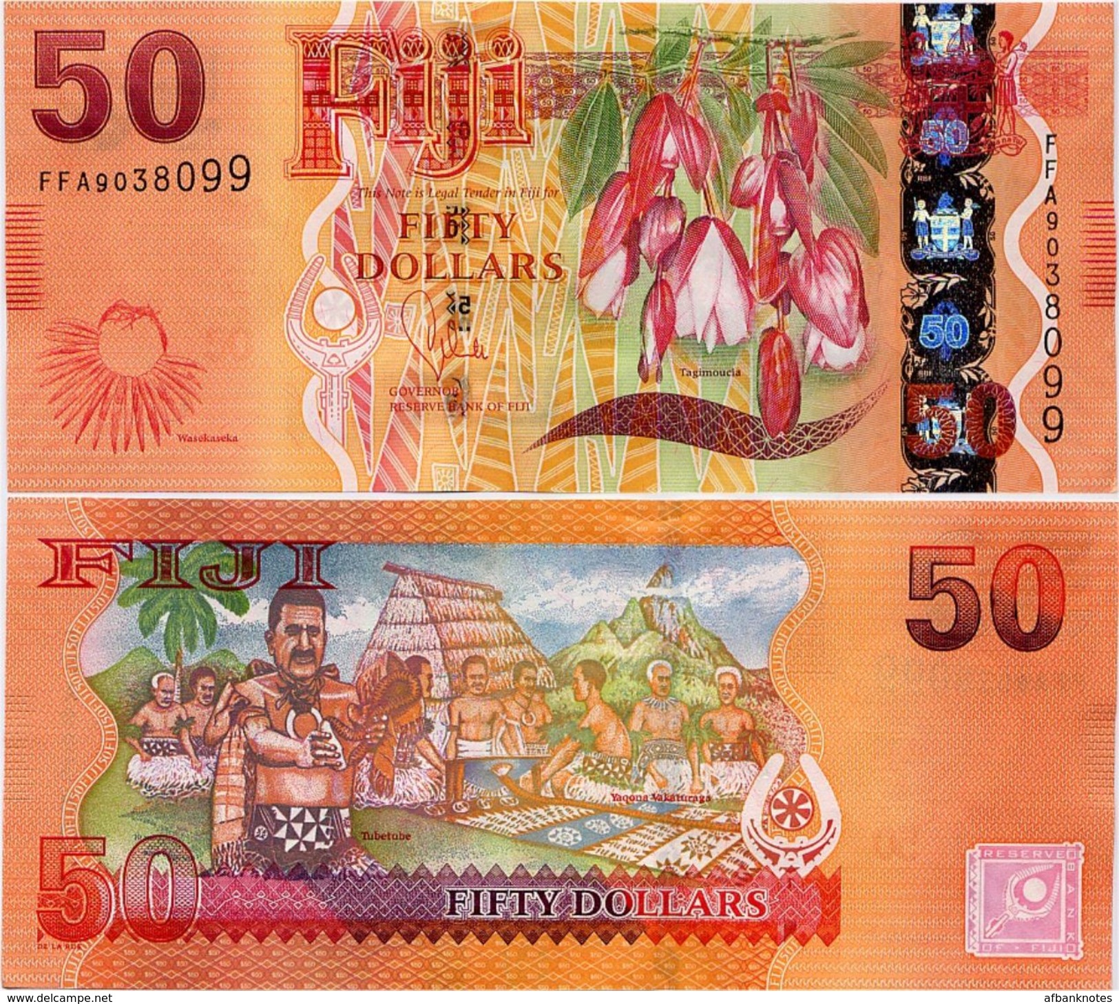 FIJI       50 Dollars       P-118a      ND (2013)       UNC - Fiji