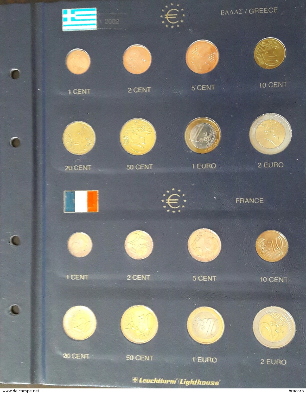 Coins EURO - FIRST EMISSION France, Portugal, Greece, Austria, Netherlands, Finland, Italy, Luxembourg - UNCIRCULATED - Rollen