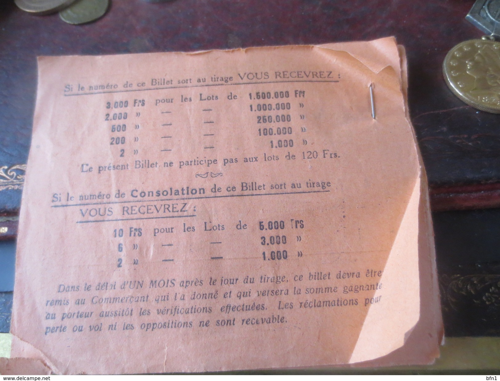 CARNET DE "BILLETS DE PARTICIPATION A LA LOTERIE DES REGIONS LIBEREES" - BEAUVAIS 1937-   -  VOIR PHOTOS - Lottery Tickets