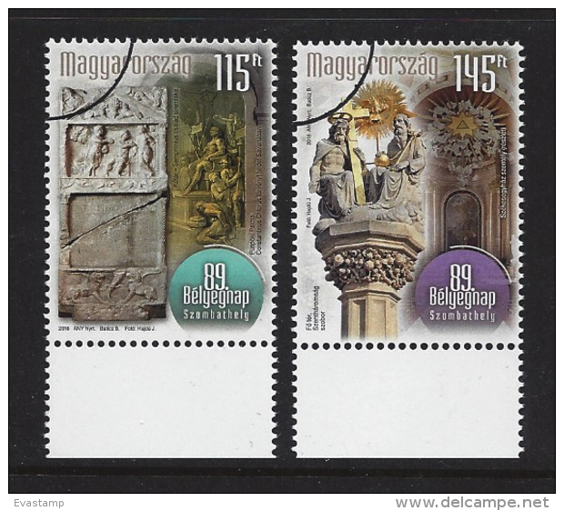 HUNGARY - 2016. SPECIMEN - 89th Stampday / Szombathely / Mausoleum From Roman Age And Statue Of The Holy Trinity - Ensayos & Reimpresiones