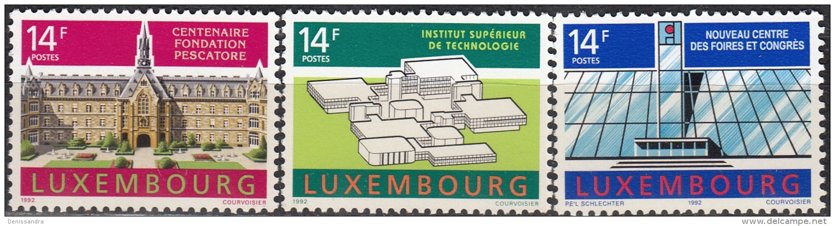 Luxembourg 1992 Michel 1288 - 1290 Neuf ** Cote (2008) 3.00 Euro Bâtiments - Unused Stamps