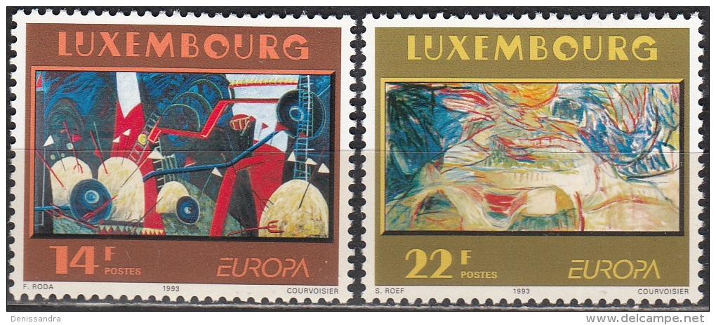 Luxembourg 1993 Michel 1318 - 1319 Neuf ** Cote (2015) 3.50 Euro Europa CEPT Art Contemporain - Ungebraucht