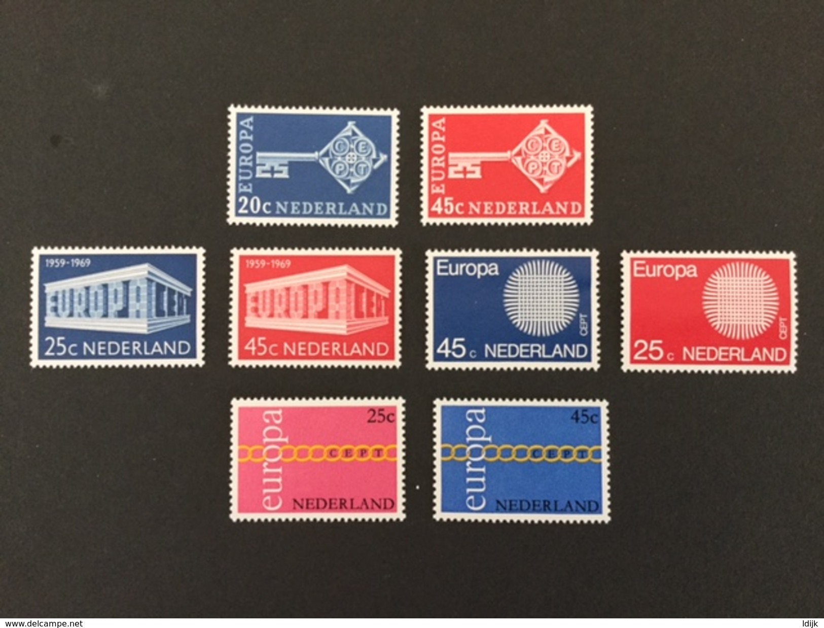 Europa,CEPT  Series 1968**),1969**),1970**),1971**) - Collections