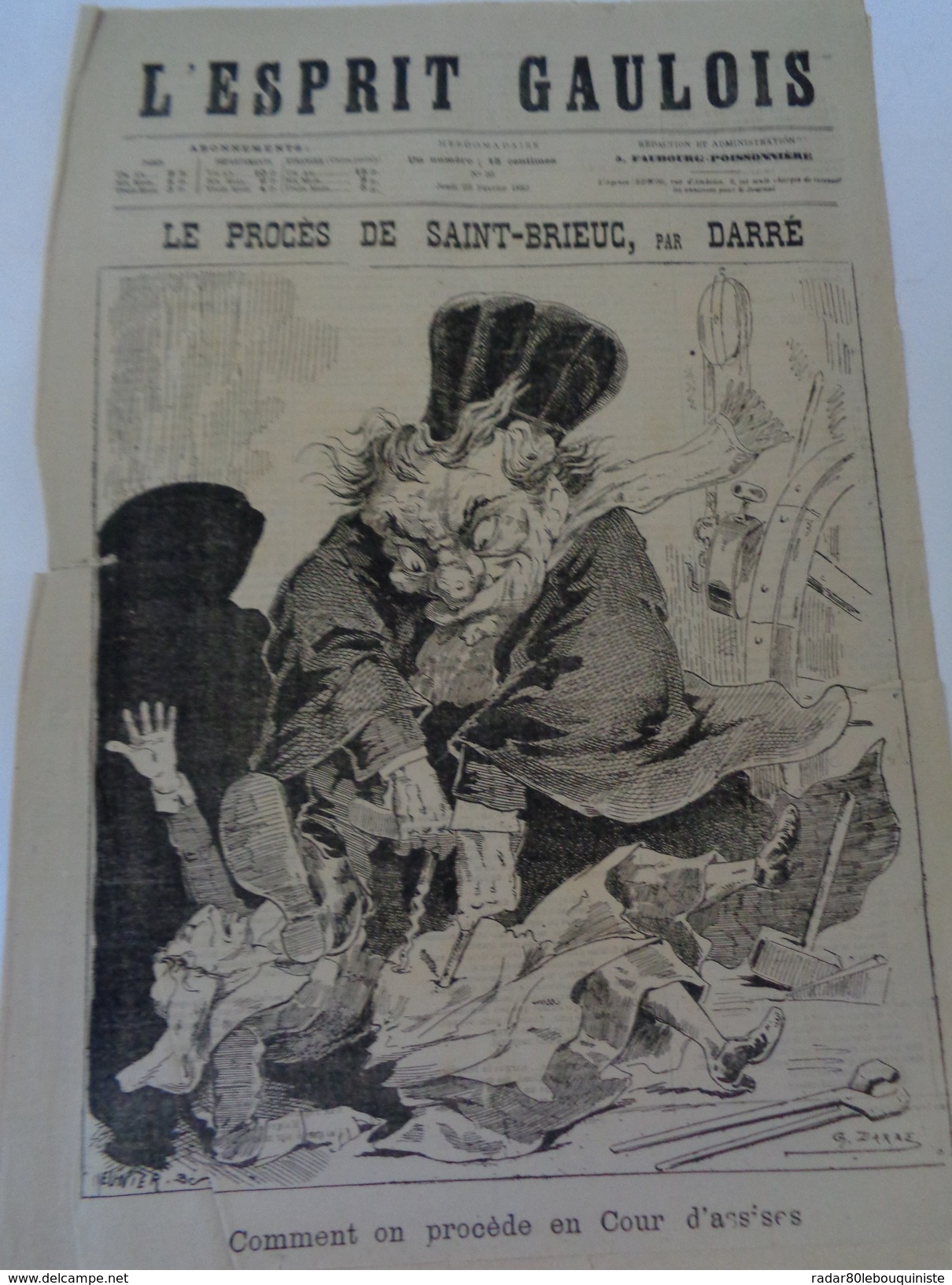 L'ESPRIT GAULOIS.n°55.jeudi 23 Février  1882. - 1850 - 1899