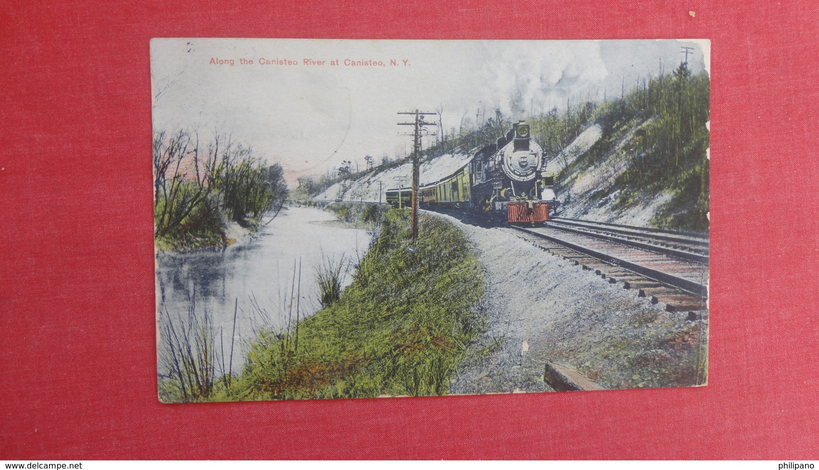 Train Along The Canisteo River At Canisteo  New York >  = === Ref  2594 - Utica