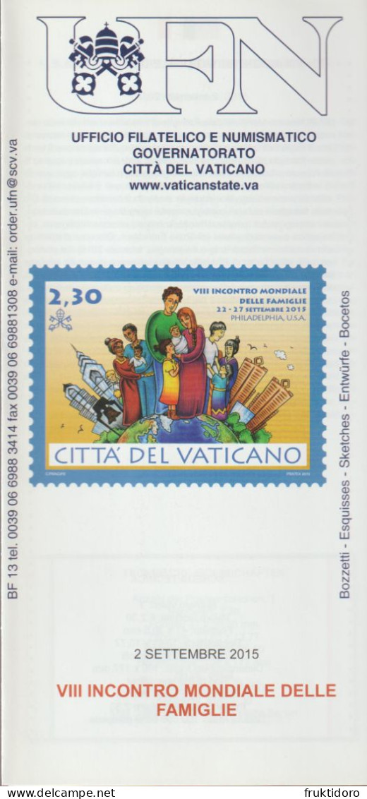 Vatican City Brochures Issues in 2015 Holy Shroud - International Year of Light - Easter - Postal Stationery - Pope