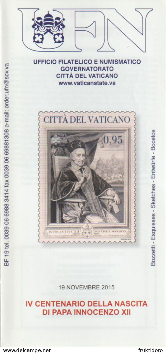 Vatican City Brochures Issues in 2015 Holy Shroud - International Year of Light - Easter - Postal Stationery - Pope