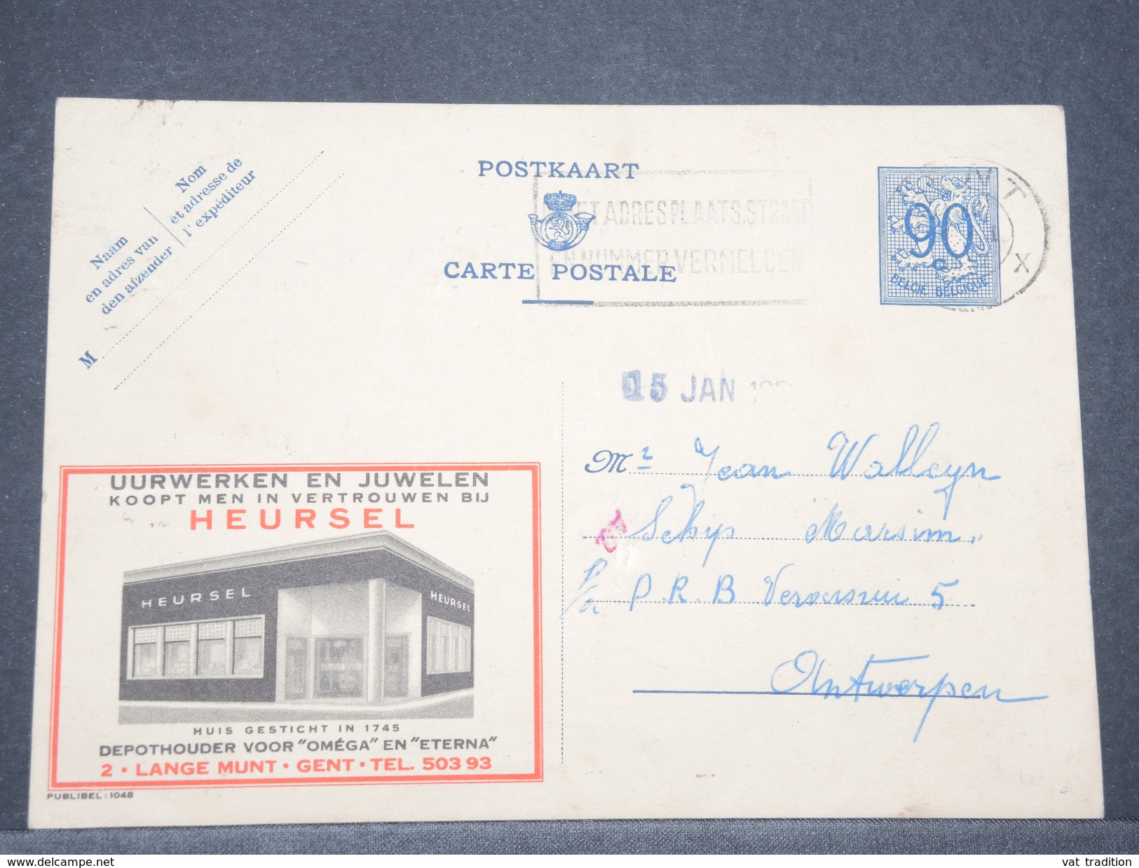 BELGIQUE - Entier Postal Illustré ( Heursel ) De Gant En 1952 - L 8146 - Illustrated Postcards (1971-2014) [BK]