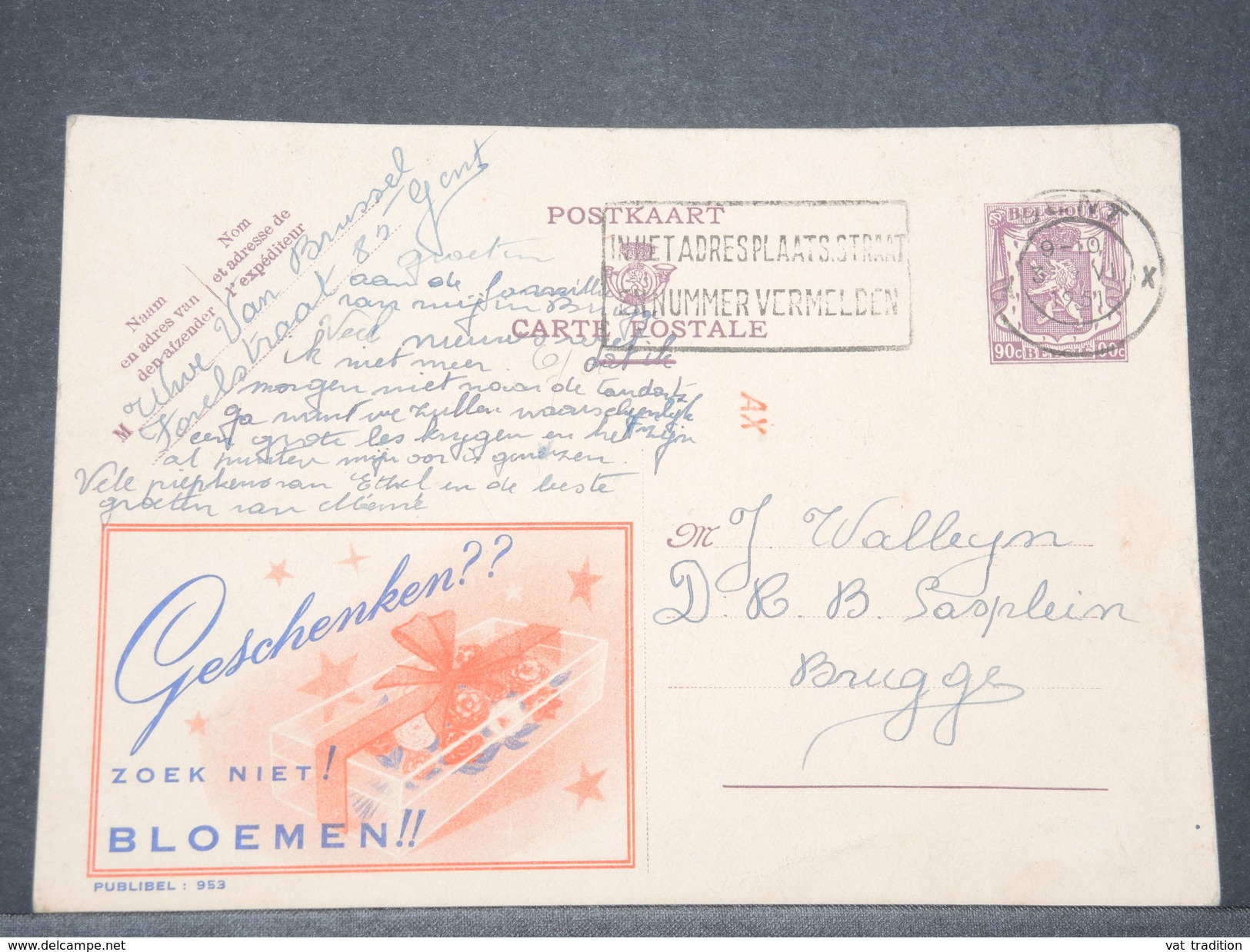 BELGIQUE - Entier Postal Illustré ( Gechenken ) De Gent En 1951 - L 8150 - Tarjetas Ilustradas (1971-2014) [BK]