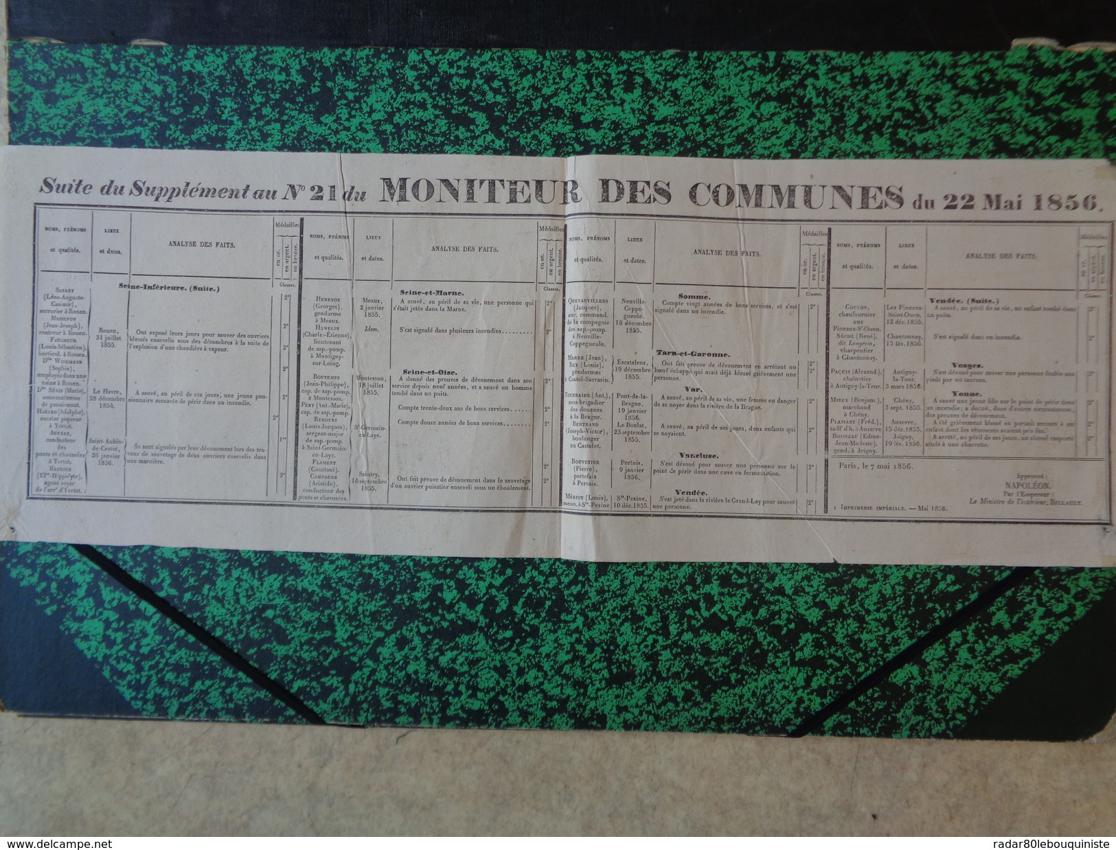 Suite Au Supplément Au N°21 Du Moniteur Des Communes Du 22 Mai 1856.Neuville Coppe-Gueule. - Documents Historiques