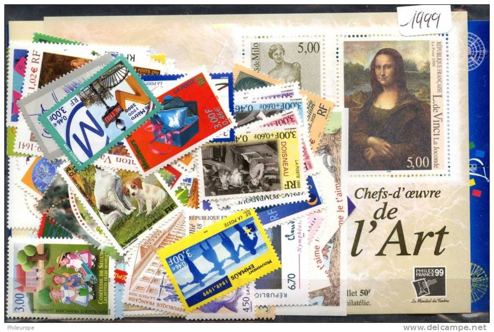 France  Années Completes Neuves ** Luxe 1999 (80 Timbres) - 1990-1999