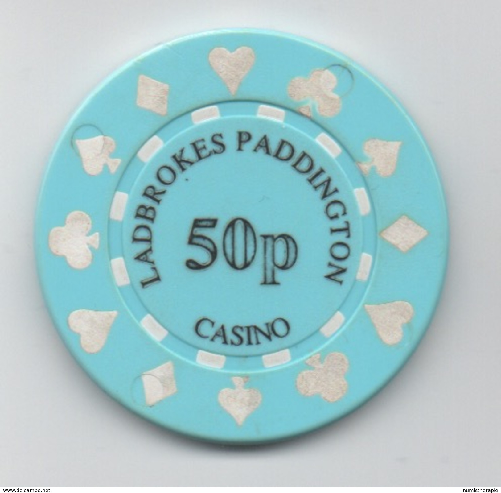 Jeton De Casino : Ladbrokes Paddington London 50p - Casino