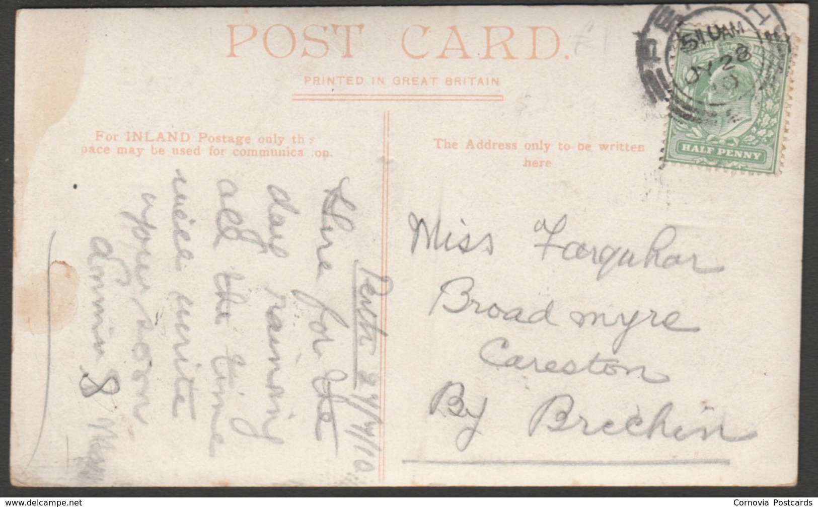 Perth From Barnhill, Perthshire, 1910 - Postcard - Perthshire