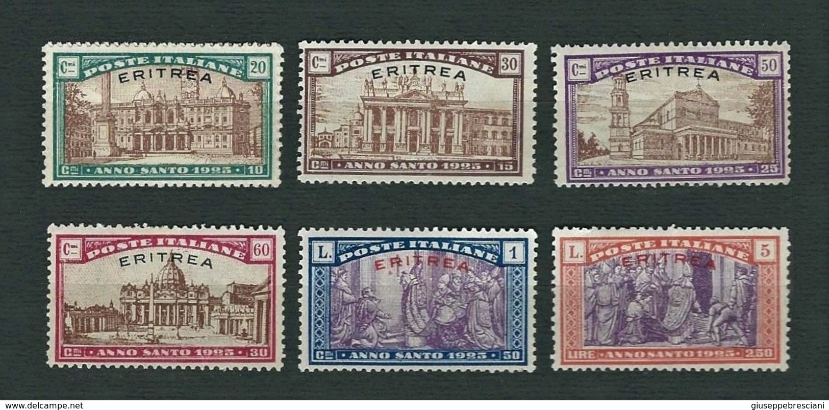 ERITREA1925 - Anno Santo, Soprastampati "Eritrea" - 6 Valori - MH - Sa: IT-ER 87-92 - Eritrea