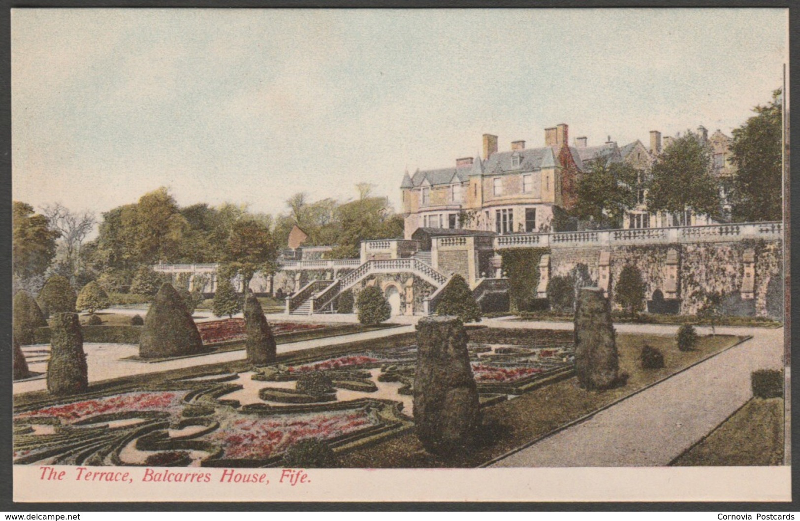 The Terrace, Balcarres House, Colinsburgh, Fife, C.1910 - Cameron Postcard - Fife