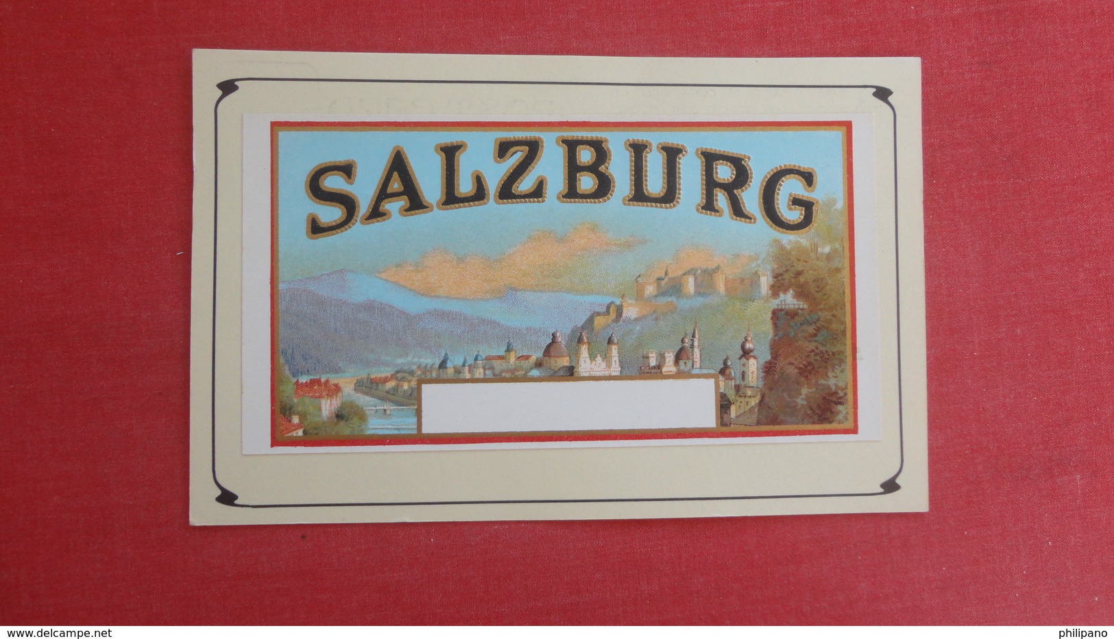 Authentic Turn Of Century Cigar Label On Postcard  Ybor City  Fl    Salzburg  Ref  2595 - Publicidad