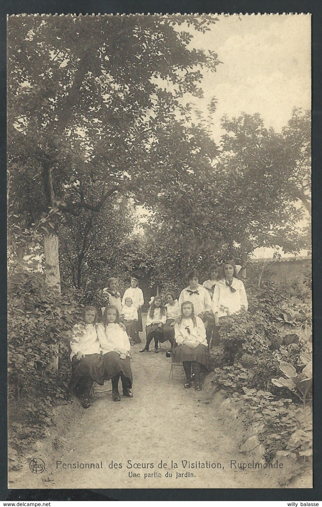 +++ CPA - RUPELMONDE - Pensionnat Des Soeurs De La Visitation - Une Partie Du Jardin - Nels  // - Kruibeke